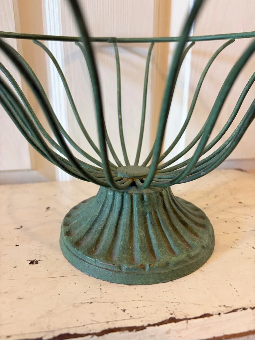 Decorative Green Metal Basket